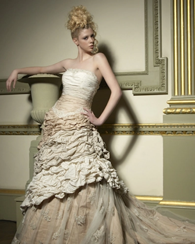 Bride with blonde hair.